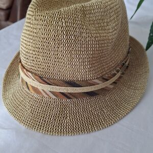Calvin Klein Tan Woven Hat